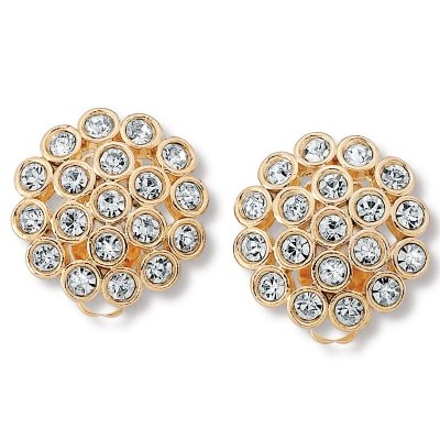 Crystal Clip On Earrings