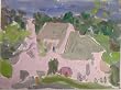 House At Peter's Gate Monterey, Original Oil Painting on Board By Carmel Art Association Artist Victor Di Gesu - Unframed Artwork