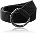 Eurosport Premium Canvas D-Ring Belt (X-Large, Black)