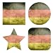 Set of 4 Grunge Flag Buttons of Germany - 24