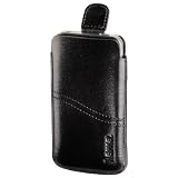 Hama Leder Tasche f&uuml;r Apple iPhone 4 schwarz