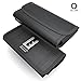 CellBee Galaxy S6/S6 Edge Holster Premium Canvas Nylon Heavy Duty Pouch Carrying Case with Stainless Belt Clip/Belt Loops/Credit Card Slot(Velcro Flap Closure Perfect Fits with any Cases: OTTE)