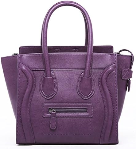 Mulanna Women's Ladies Designer PU Leather Style Tote Bag Smile Shoulder Handbag Purse