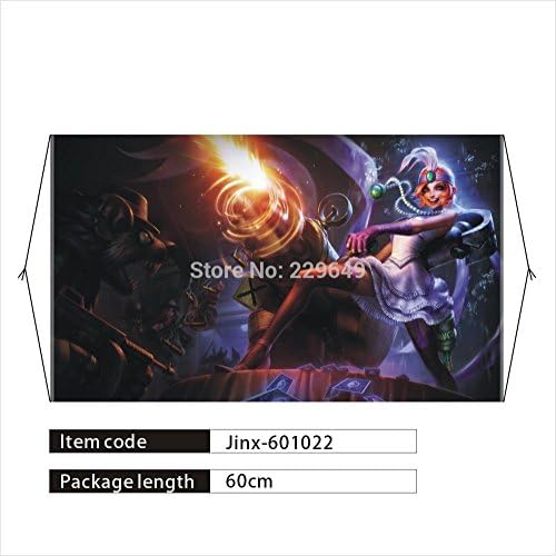 Posters city Jinx-the Loose Cannon, Hero of Game LOL/League of Legends, Silk Poster Wall Decor Scroll Poster Mural Printing Poster Hanging
