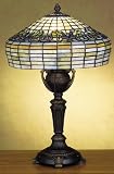Meyda Tiffany 27525 Tiffany Glass Handel Grapevine Stained Glass / Tiffany Table Lamp from the Hande