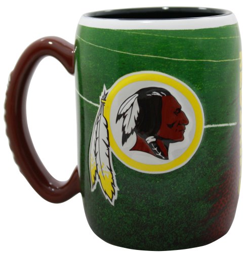 Washington Redskins 16 Ounce Playing Field Sculpted Logo Relief Coffee Mug