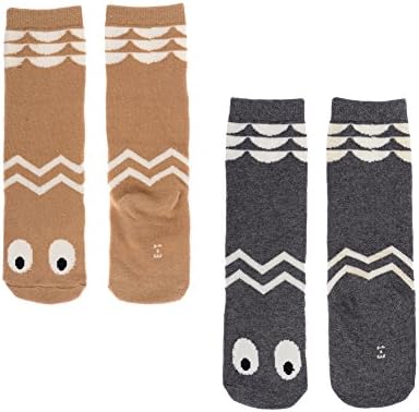 Amini Wave Snake Pattern Unisex-baby Knee High Socks Tube socks for Kids 2-pack (S(0-12 mo), Mix)