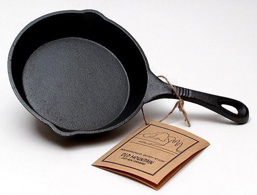 Americanoutfitter Old Mountain Cast Iron Preseasoned Skillet - Perfect Gift For Men Women Couples Grandpa Father Mother Engagement Wedding Anniversary Christmas Birthday Him Her Sister Wife Husband