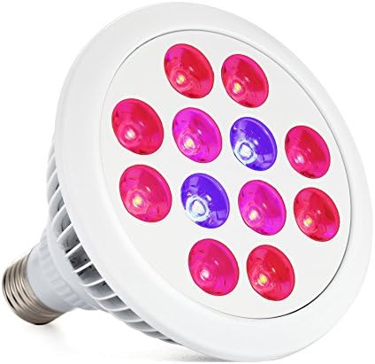 24W Full Spectrum E27 Best LED Grow Lights 2016, EleFox Pure Heat-Sink Construction Ultra Bright LED Grow Bulb for Marijunana, Indoor Plants, Flowering, Cannabis,Vegetables