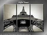 Framed Huge 3 Panel Modern France Paris Eiffel Tower Giclee Canvas Print