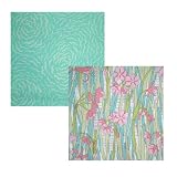 Aqua & Pink Floral Liberty Lawn Cotton Handkerchief Set