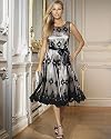 Newport News Together Belted embroidered mesh dress