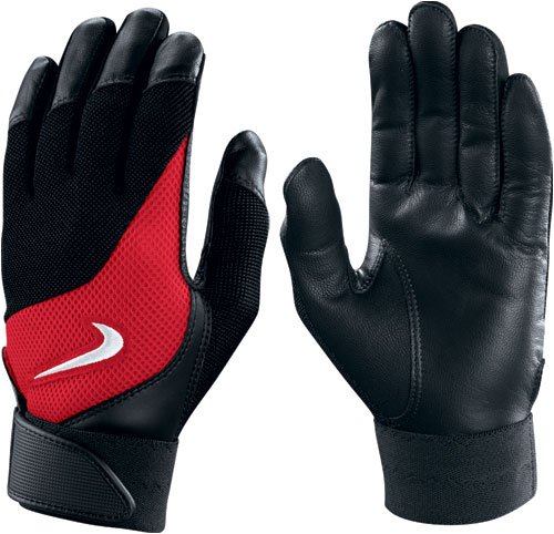 2008 Nike Keystone IV Adult Batting Glove - Black/Black