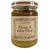 Gourmet Food : La Favorita Italian Crema di Olive Nere or Verdi ~ Green or black olive cream or tapenade 4.5 oz jar, Green Olives