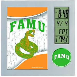 NCAA Florida A M Rattlers Digital Desk Clock