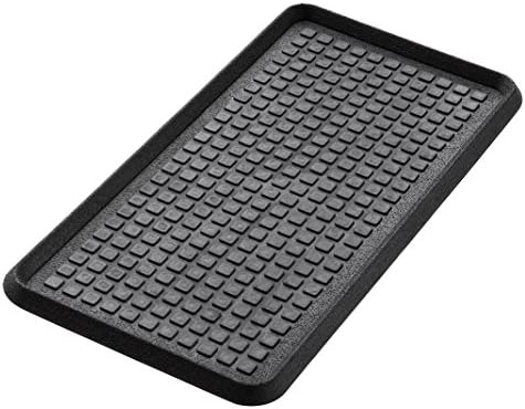 Extra Weave USA Square Dot Pattern Boot Tray, 100% Natural Rubber, Black, 32 by 16-Inches