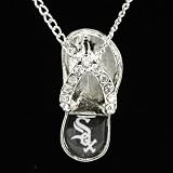MLB Chicago White Sox Crystal Flip Flop Necklace