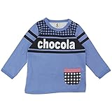 【H28年春物】 chocola(ショコラ) 天竺chocolaロゴ長袖Tシャツ 120cm/ブルーラベンダー NO.CH-1621-13001