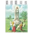 Church Banner - Our Lady of Fatima - Cotton Canvas with Archival Inks and UV Coating - Border Rings for Rod Hanging. Print Size 24"x36"