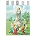 Church Banner - Our Lady of Fatima - Cotton Canvas with Archival Inks and UV Coating - Border Rings for Rod Hanging. Print Size 24"x36"