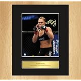 Ronda Rousey Signed Mounted Photo Display