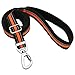 ITERY Dog Leash, Reflective Nylon Dog Training Leash with Padded Handle, Adjustable Length 3.4-5.8 Feet (Orange)