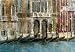 Canal Facades by Michael Longo. Size 27.00 X 39.00 Art Poster Print on Canvas