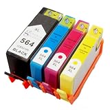 Sophia Global Remanufactured Ink Cartridge Replacement for HP 564XL (1 Black, 1 Cyan, 1 Magenta, and 1 Yellow)