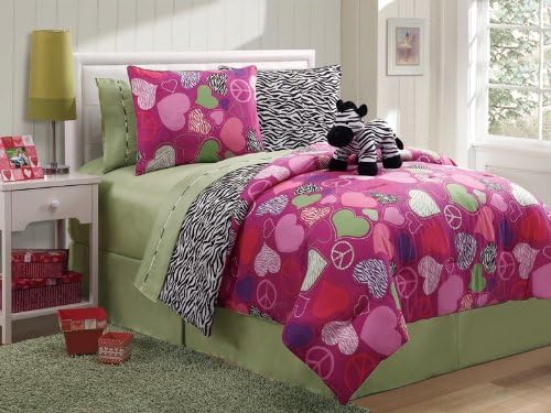 Victoria Classic Comforter Set Zebra theme, 7 Piece