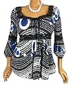 Black 'n Blue Victorian Lace Peasant Blouse in Plus-Sizes