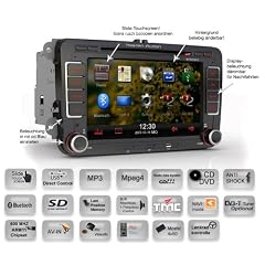 Tristan Auron BT2D7011 VW Naviceiver mit TMC Doppel DIN Autoradio mit Bluetooth, Sygic Navigation DVD USB SD MP3