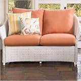 Weekend Retreat Love Seat Cushion Fabric: Canvas Bird's Eye