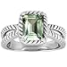 CandyGem 10k Gold Genuine Emerald Cut Green title=