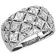 14K White Gold Diamond Ring/Band - 0.50 Ct.