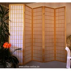 Paravent Amaya Colour Style 5 , Sichtschutz, Rahmenfarbe:Natur