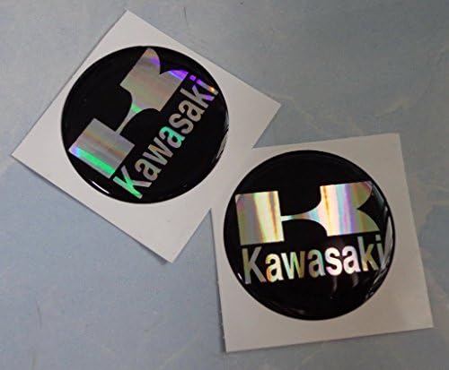 Kawasaki Resin Foil Crome Monster Energy Helmet Motocross Graphic Decal Motorcycle ATV Racing Sticker (2 Pieces)