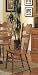 Set of 2 Dining Chairs with Double Press Back Oak Finish