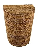 Dark Banana Leaf D Shape Linen/Laundry Bin