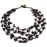 HinsonGayle Katarina Five-Strand Chocolate Pearl Necklace