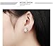OPK Jewelry Platinum Plated or Gold Plated Round Cut Cubic Zirconia Stud Earrings 5mm/6mm/7mm/10mm