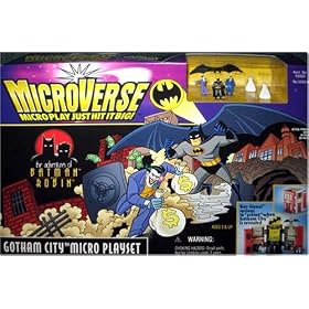 Microverse Batman and Robin Gotham City Playset by 