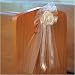 Pre-made Tulle & Ribbon Bows with Silk Rose - White