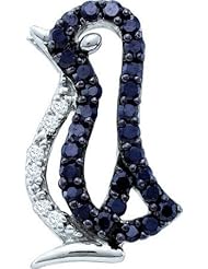 0.16CTW BLACK DIAMOND PENGUIN PENDANT