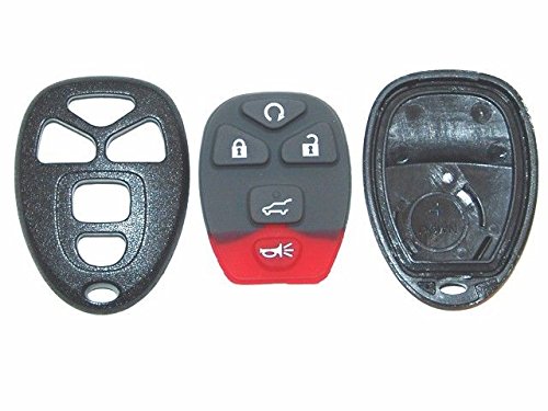 2007-2012 GMC Acadia Keyless Entry Remote Replacement Case and Pad (no electronics included) and Free World Wide Remotes Guide
