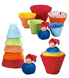 Kathe Kruse Fabric Stacking Cups with Adorable Wee Gnome