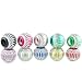 Shiny Brite Colored Aluminum with Silver Accents Christmas Ornament Beads 10 pc Bead Set fits European Charm Bracelet