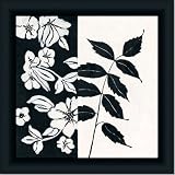 Black White Iii Fern Floral Modern Art Print Framed