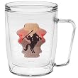 Indian Warrior 18 oz Insulated Coffee Mug, Clear