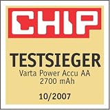 Varta Power Accu NiMH Akku AA Mignon 2700 mAh 2er Pack