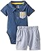 Calvin Klein Baby-Boys Newborn Blue Polo with Cargo Shorts